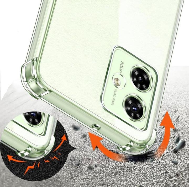 Actual product image Screenguard Motorola Moto G54 5G Case Crystal Soft Airbag Bumper (Motorola Moto G54)