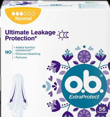 Produktbild o.b. ExtraProtect Normal tampons - Variant: 56 ks (56 x, Normal)