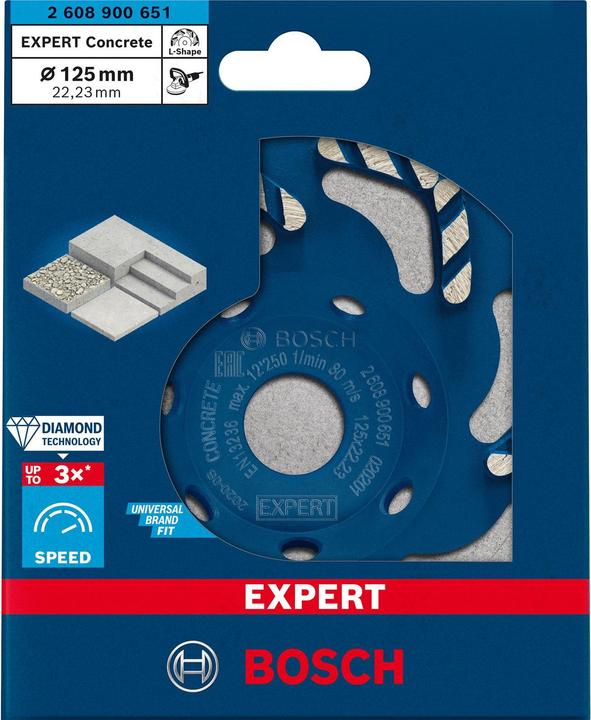 Produktbild Bosch Professional Zubehör EXPERT Concrete Diamanttopfscheibe, 125 x 22,23 x 4,5 mm