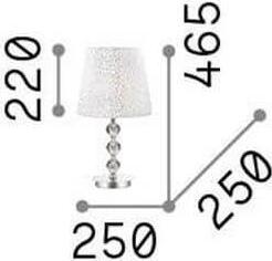 Produktbild Ideal lux LE ROY Tischleuchte E27 ⌀250mm Chrom 073422 (E27)