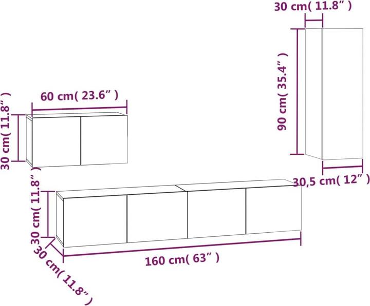 Actual product image VidaXL Arian (80 x 30 x 30 cm)