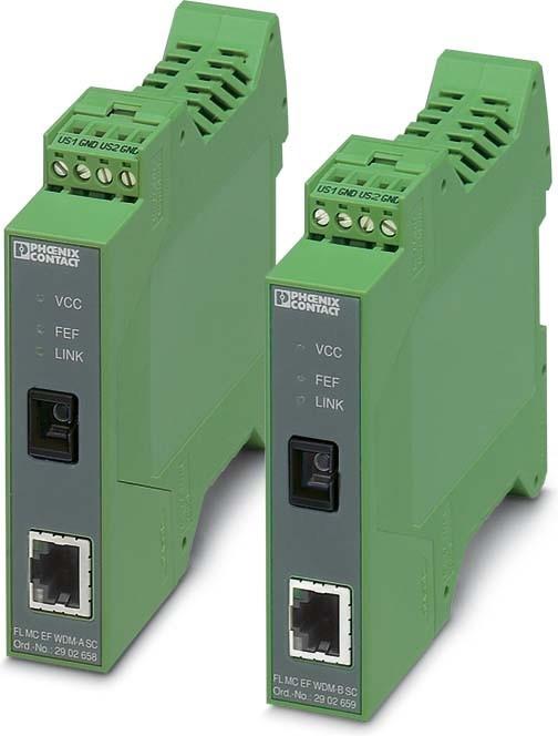 Immagine prodotto Phoenix Contact Phoenix 2902658 100Mbit/s 1310nm Green Network Media Converter