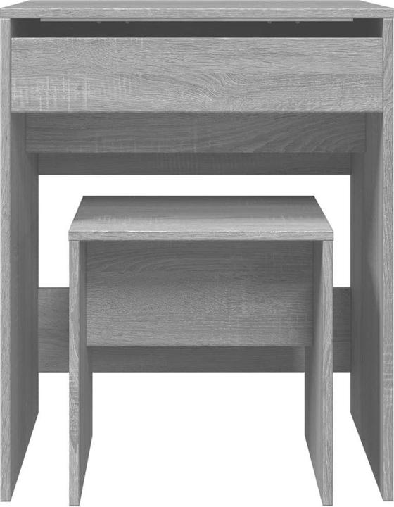 Image du produit VidaXL Coiffeuse avec tabouret 60 x 40 x 113,5 cm (60 x 40 x 75 cm)