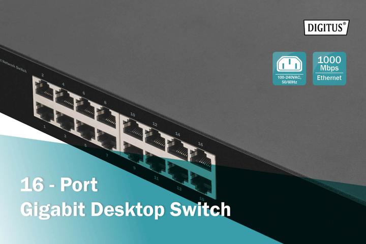 Actual product image Digitus 16-Port Gigabit Switch (16 Ports)