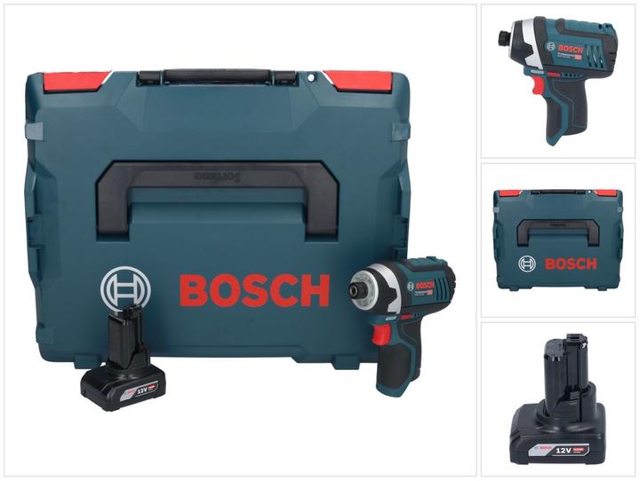 Actual product image Bosch Professional GDR 12V-105 Cordless Impact Driver + 1x Battery GBA 12 V 6.0 Ah + Carry Case L-Bo (Rechargeable battery operated)