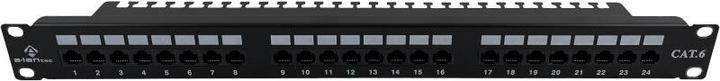 Produktbild Patchpanel 48,30cm (19") 1HE 24xUTP CAT.6 mit Unterstützung von