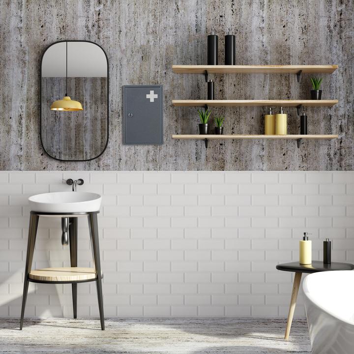 Immagine prodotto Relaxdays Armadietto dei medicinali (21,5 x 9,5 x 32 cm)