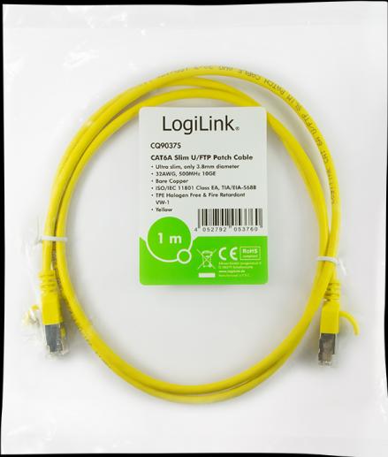Produktbild LogiLink Netzwerkkabel (STP, CAT6a, 5 m)