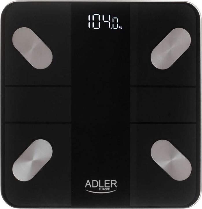 Adler Smart Bathroom Scale | AD 8186b | Maximum weight (capacity) 180 kg | Accuracy 100 g | Body Mass Inde (180 kg)