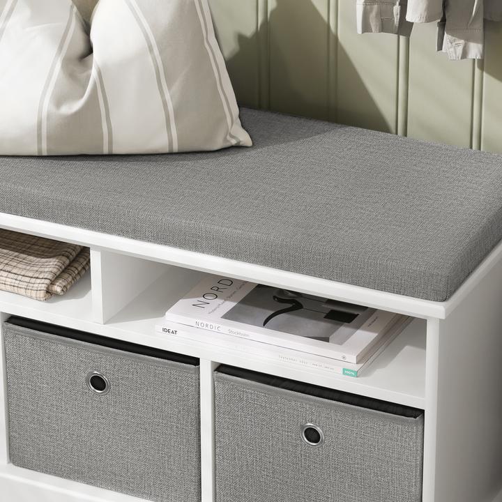 Produktbild SoBuy Sitzbank mit Körben (96 cm)