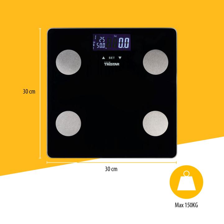 Actual product image Tristar WG-2442 Body analysis scale Weighing capacity (max.) (150 kg)