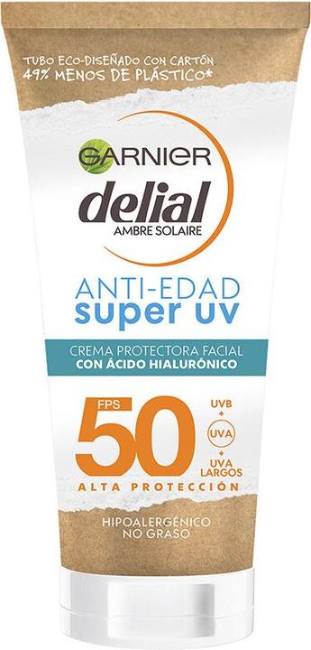 Garnier Delial Anti Aging Super Uv Protection Cream for Face Spf50 50ml (Sun cream face, SPF 50, 50 ml)