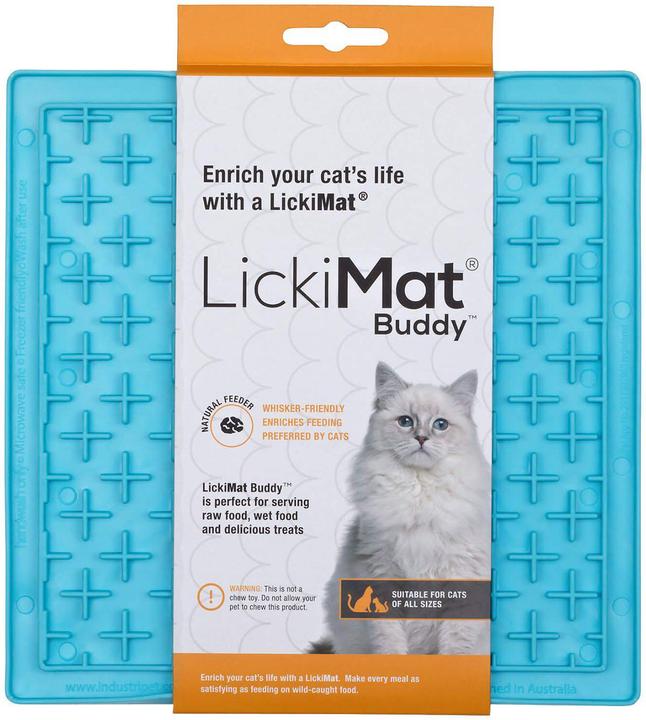 Produktbild LickiMat LICKI MAT - Cat Buddy Light Blue 20X20Cm - (785.5350)