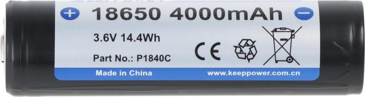 Immagine prodotto Keeppower Akku 18650 4000mAh, 3,7V Li-Ion-Akku geschützt, Pluspol erhöht (18650, 4000 mAh)