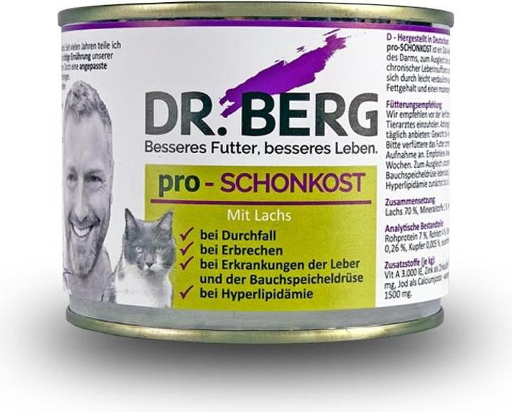 Image du produit Dr. Berg Nourriture humide pro-alimentation saine pour chats saumon, 190 g (Adulte, 1 pcs, 190 g)