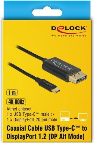 Immagine prodotto Delock DisplayPort — USB Typ C (1 m, USB tipo C, DisplayPort)