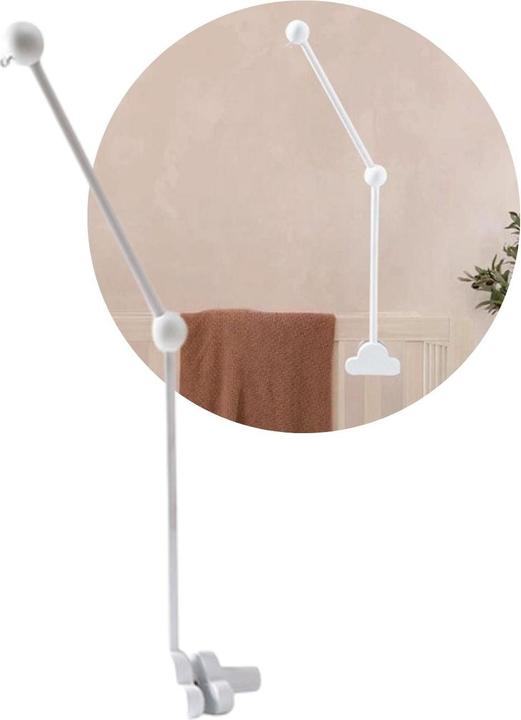 Produktbild Hermex Mobile Halterung Babybett Wolken Glockenhalter Spieluhr Arm
