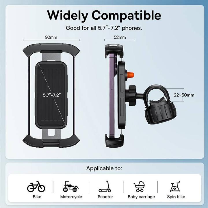 Actual product image Baseus QuickGo bike carrier for phones (black)