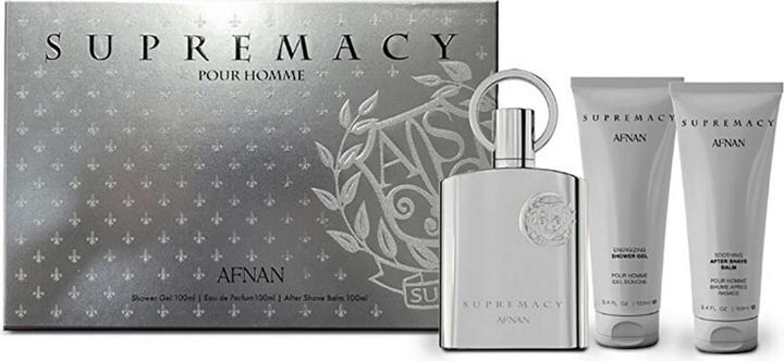 Actual product image Afnan Supremacy Silver - EDP 100 ml + sprchoví gel 100 ml + balzám po holení 100 ml (Eau de parfum, 100 ml)