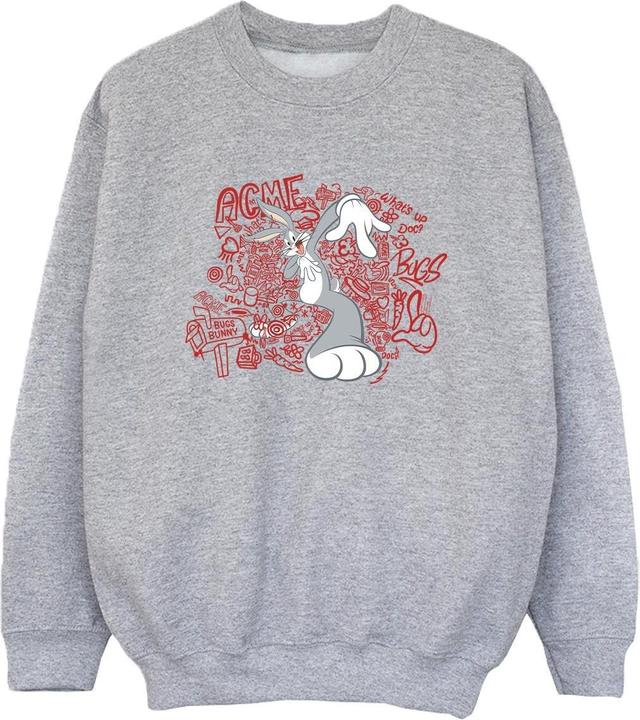 Actual product image Looney Tunes Boys ACME Doodles Bugs Bunny Sweatshirt (104)