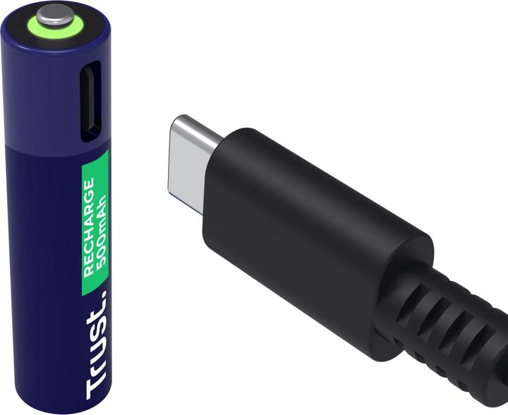 Immagine prodotto Trust Batterie Ricaricabili USB-C 4p (4 pz., AAA, 500 mAh)