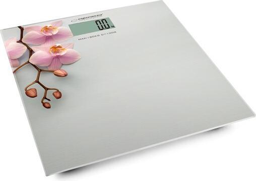 Esperanza Weighing scale bathroom Orchid EBS010 (pilka color) (180 kg)