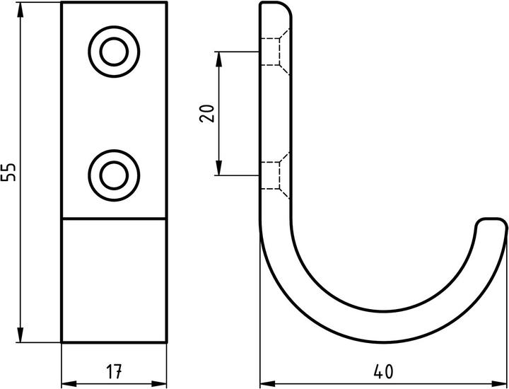 Actual product image Hermeta Coat hook