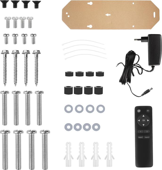 Immagine prodotto Maclean staffa elettrica a soffitto per TV TUYA supporto max VESA 600x400 telecomando 2355 30kg MC492 (Soffitto, 55")