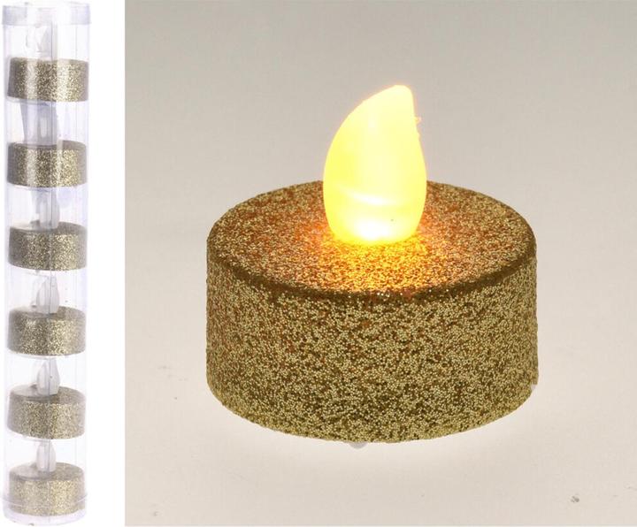 Immagine prodotto Mondex LED tea light 6 pezzi, glitter oro, 3,8 x 4 cm (6 x)