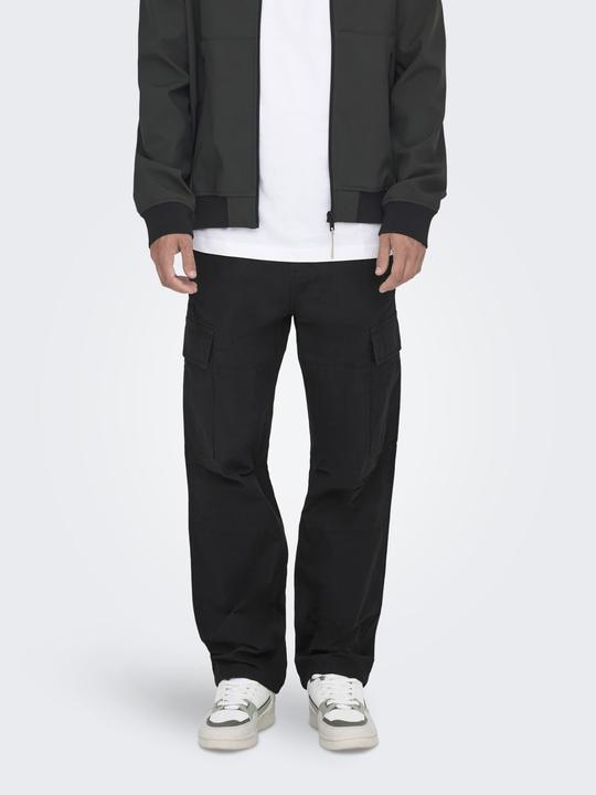 Image du produit Only & Sons Coupe ample Taille moyenne Élastique Pantalon Cargo (W31/L32)