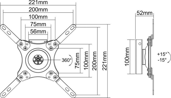 Immagine prodotto Multibrackets VESA Wallmount 360 (Muro, 32", 15 kg)