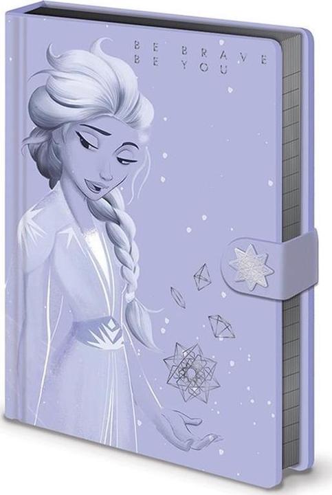 Image du produit Disney Frozen 2 - Ordinateur portable A5 Elsa est fabriqué en cuir éco-responsable (A5, À rayures, Couverture rigide)