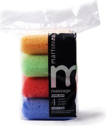 Martini Spa MartiniSPA Farbige Massage Soft Square Schwämme Familiengrösse 37g - 4er Pack