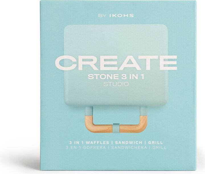 Actual product image Create STONE 3 IN 1 STUDIO - Sandwich and Waffle Maker (CH plug)