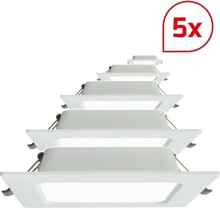 Dotlux 600097 LED-Einbaupanel SQUAREeco IP20 16W 3000K 175x175mm Bundle 5 Stück