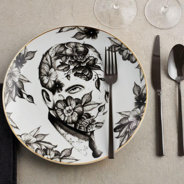 Actual product image Sambonet Cake fork skirt 6 pieces, Black (6 Piece, Pitchfork)