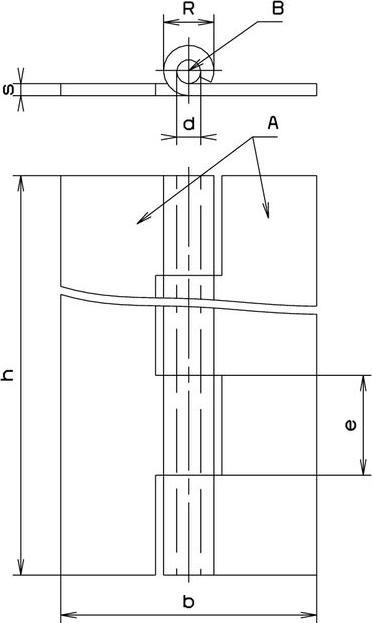 Image du produit Charnière de barre en acier inoxydable non perforée 2 m
