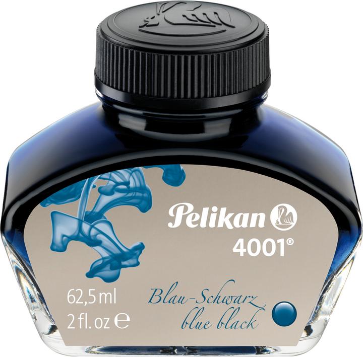 Produktbild Pelikan Tinte 4001 im Glas, blau-schwarz, Inhalt: 62,5 ml (Tintenfass, Schwarz)