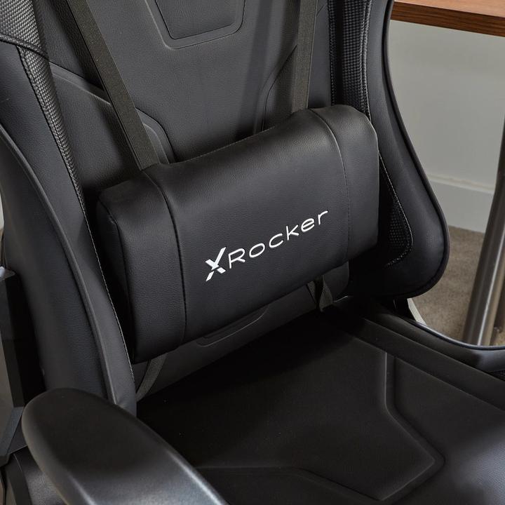 Produktbild X Rocker Chaise de jeu eSport Agility Sport avec ajustement ergonomique Noire Carbone