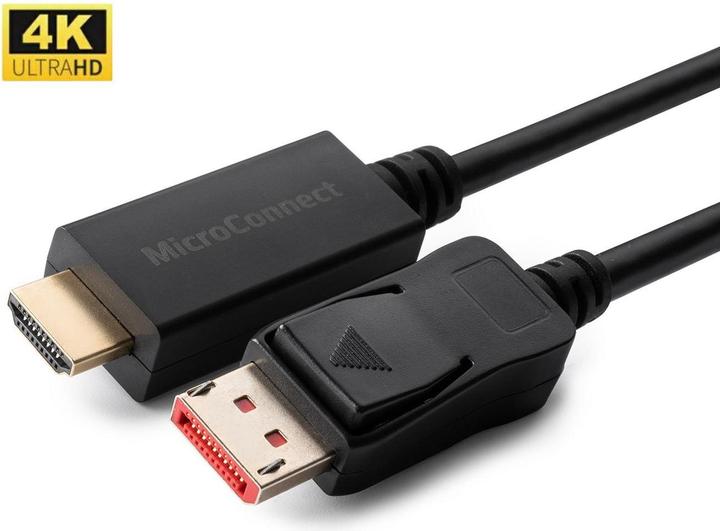 Image du produit MicroConnect MC-DP-HDMI-3004K Adaptateur de câble vidéo DisplayPort (3 m, DisplayPort)