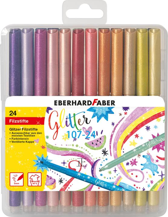 Produktbild EberhardFaber Fasermaler Glitter (Mehrfarbig, 24 x)