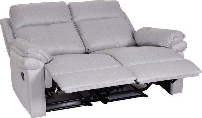 Image du produit Mendler Fauteuil cinéma 2 places HWC-L94, fonction couchage Nosag suspension tissu/textile - gris clair
