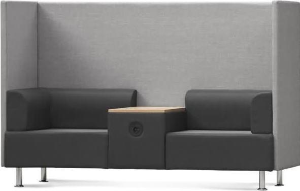 Produktbild Rocada 2-Sitzer Besprechungsecke Soft Seating schwarz, grau grau Stoff