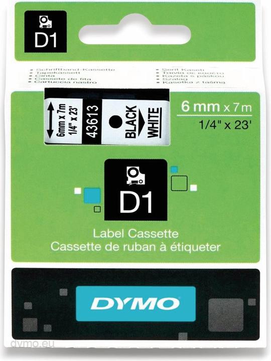 Produktbild Dymo S0720780 Standardband (0.60 cm, Schwarz)