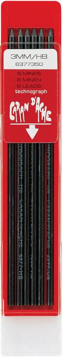Actual product image Caran d'Ache Technograph refills (Refill, Black, 3 mm)