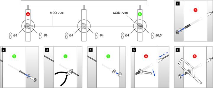 Actual product image Q-Railing Wire Rope System Q-LINE - FAST FIX (1 pcs.)
