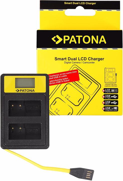 Patona Charger Smart Dual LCD USB Panasonic DMW-BLC12PP (Camera battery charger)