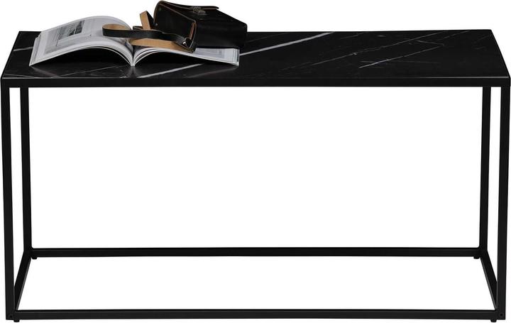 Image du produit BePureHome Table basse Side L Marble Look Noir (90 x 45 x 45 cm)