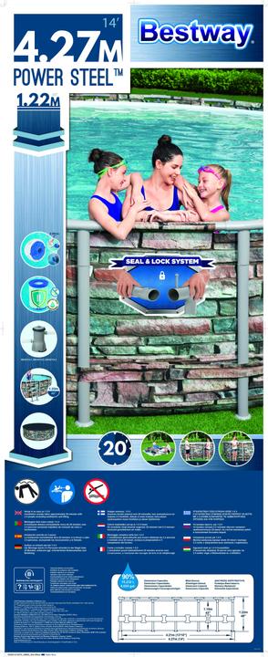 Produktbild Diverse Hardware Bestway Power Steel Swimming Pool 427x122 cm (427 x 122 cm)