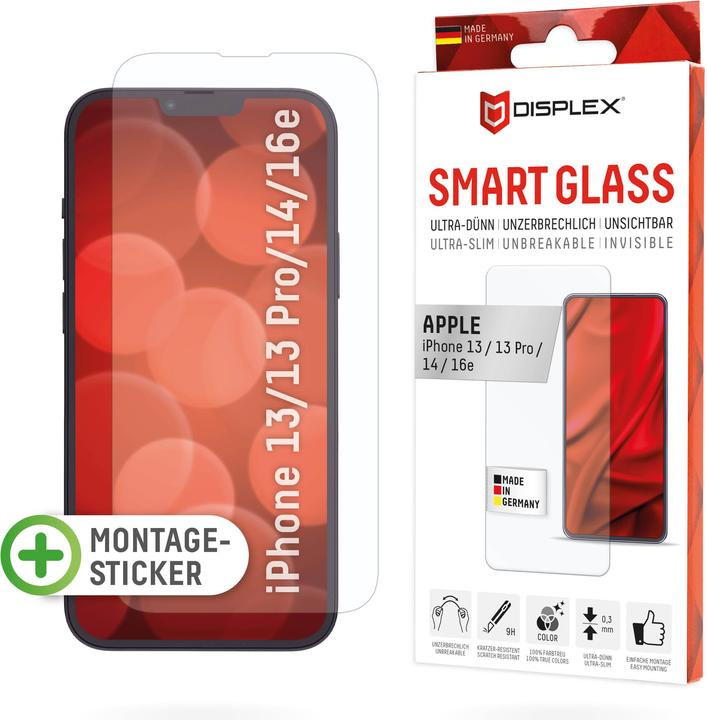 Actual product image Displex Smart Glass, Displayschutzfolie (1 Piece, Apple iPhone 13)